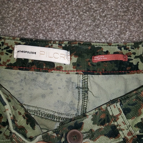 NWT Sz 26 Anthropologie Camo Corduroy Jean Pants - Picture 2 of 14